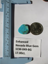 Load image into Gallery viewer, 17.0 ct (20x18x5 mm) Enhanced Nevada Blue Gem Turquoise, Cabochon Gemstone, # 1CM 049 s
