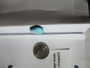 18.4 ct. (24.5x17x5 mm) 100% Natural High Grade Web Cloud Mountain (Yungaishi) Turquoise Cabochon Gemstone, GU 049