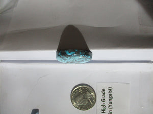 50.5 ct. (31.5x28.5x6 mm) 100% Natural High Grade Web Cloud Mountain (Yungaishi) Turquoise Cabochon Gemstone, GU 052