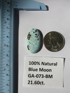 21.6 ct. (29x16x6 mm) 100% Natural Web Blue Moon Turquoise Cabochon Gemstone, # GA 073