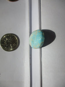 32.6 ct. (37x19x6 mm) 100% Natural Royston Turquoise Cabochon Gemstone, # FZ 021