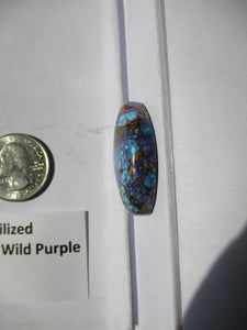 53.3 ct. (35x20.5x9 mm) Pressed/Dyed/Stabilized Kingman Wild Purple Mohave Turquoise Gemstone # 1CS 054