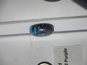 38.3 ct. (34x21x8 mm) Pressed/Dyed/Stabilized Kingman Wild Purple Mohave Turquoise Gemstone # 1CS 055