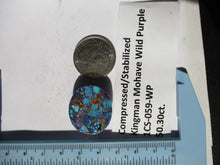 Load image into Gallery viewer, 50.3 ct. (26x23x9 mm) Pressed/Dyed/Stabilized Kingman Wild Purple Mohave Turquoise Gemstone # 1CS 059