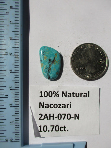 10.7 ct. (22x13x4 mm) 100% Natural Nacozari (Naco) Turquoise Cabochon Gemstone, # 2AH 070 s