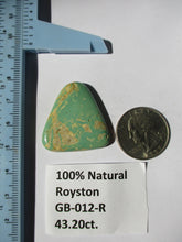 Load image into Gallery viewer, 43.2 ct. (32x30x6 mm) 100% Natural Royston Turquoise Cabochon Gemstone, # GB 012