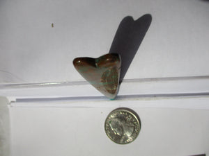 29.7 ct (65x16x3.5 mm) Stabilized Kingman Turquoise Heart Cabochon Gemstone, # GW 03