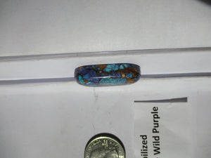 49.5 ct. (34x16x8.5 mm) Pressed/Dyed/Stabilized Kingman Wild Purple Mohave Turquoise Gemstone # 1CS 052