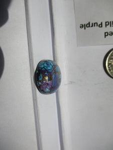 38.3 ct. (34x21x8 mm) Pressed/Dyed/Stabilized Kingman Wild Purple Mohave Turquoise Gemstone # 1CS 055