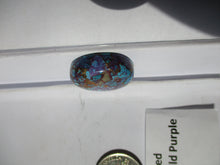 Load image into Gallery viewer, 50.3 ct. (26x23x9 mm) Pressed/Dyed/Stabilized Kingman Wild Purple Mohave Turquoise Gemstone # 1CS 059