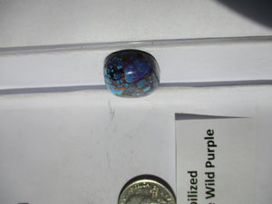 42.3 ct. (24X20X9 mm) Pressed/Dyed/Stabilized Kingman Wild Purple Mohave Turquoise Gemstone # 1CS 066