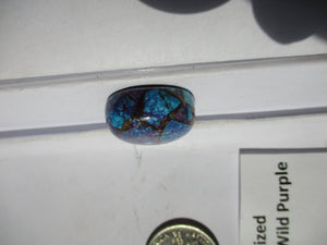 49.7 ct. (23X22X10.5 mm) Pressed/Dyed/Stabilized Kingman Wild Purple Mohave Turquoise Gemstone # 1CS 060