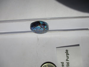 32.6 ct. (24X20X7 mm) Pressed/Dyed/Stabilized Kingman Wild Purple Mohave Turquoise Gemstone # 1CS 064