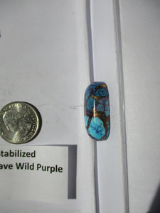 47.2 ct. (30X16X10 mm) Pressed/Dyed/Stabilized Kingman Wild Purple Mohave Turquoise Gemstone # 1CS 068