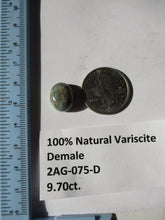 Load image into Gallery viewer, 9.7 ct. (14.5x13x7 mm) 100% Natural Damele Variscite Cabochon Gemstone, # 2AG 075 S