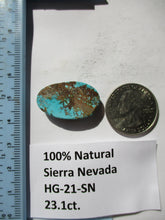 Load image into Gallery viewer, 23.1 ct. (27x16.5x6 mm) 100% Natural Sierra Nevada Turquoise Cabochon Gemstone, # HG 21