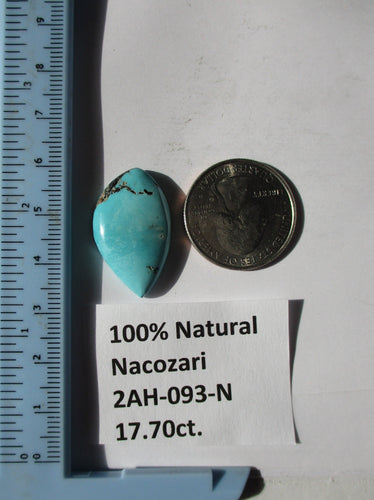 17.7 ct. (28x16.5x5 mm) 100% Natural Nacozari (Naco) Turquoise Cabochon Gemstone, # 2AH 093 s