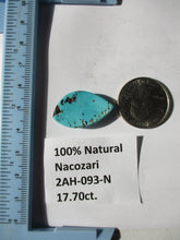 Load image into Gallery viewer, 17.7 ct. (28x16.5x5 mm) 100% Natural Nacozari (Naco) Turquoise Cabochon Gemstone, # 2AH 093 s