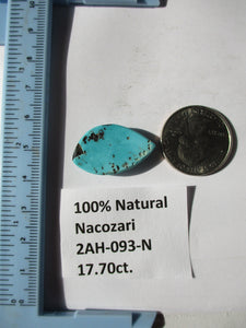 17.7 ct. (28x16.5x5 mm) 100% Natural Nacozari (Naco) Turquoise Cabochon Gemstone, # 2AH 093 s