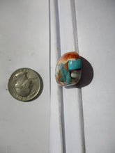 Load image into Gallery viewer, 45.3 ct. (34x17x7.5 mm) Pressed/Stabilized Kingman Spiny Oyster Turquoise Cabochon, Gemstone, 1CV 061