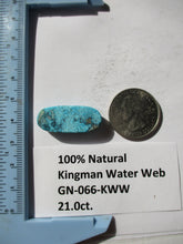Load image into Gallery viewer, 21.0 ct. (29x12x6 mm) 100% Natural Kingman Water Web Turquoise Cabochon Gemstone, GN 066