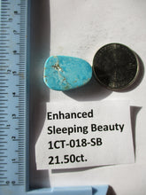 Load image into Gallery viewer, 21.5 ct. (23x17x6 mm) Enhanced Sleeping Beauty Turquoise Cabochon Gemstone, # 1CT 018 s