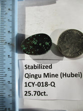 Load image into Gallery viewer, 25.7 ct. (24x16.5x9 mm) Stabilized Qingu Mine (Hubei) Turquoise Cabochon, Gemstone, 1CY 018