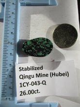 Load image into Gallery viewer, 26.0 ct. (28x18x8 mm) Stabilized Qingu Mine (Hubei) Turquoise Cabochon, Gemstone, 1CY 043