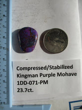 Load image into Gallery viewer, 23.7 ct. (24.5x20x6 mm) Pressed/Dyed/Stabilized Kingman Purple Mohave Turquoise Gemstone 1DD 071