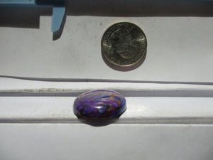 30.5 ct. (26x23x6 mm) Pressed/Dyed/Stabilized Kingman Purple Mohave Turquoise Gemstone 1DD 073