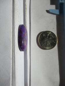 30.9 ct. (30x18x6 mm) Pressed/Dyed/Stabilized Kingman Purple Mohave Turquoise Gemstone 1DD 075