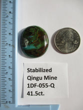 Load image into Gallery viewer, 41.5 ct. (31x26.5x7 mm) Stabilized Qingu Mine (Hubei) Turquoise Cabochon Gemstone, 1DF 055
