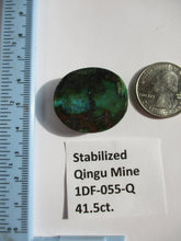 Load image into Gallery viewer, 41.5 ct. (31x26.5x7 mm) Stabilized Qingu Mine (Hubei) Turquoise Cabochon Gemstone, 1DF 055