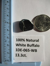 Load image into Gallery viewer, 13.3 ct. (19x16x5 mm) 100% Natural White Buffalo Cabochon Gemstone 1DE 065