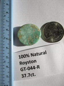 37.7 ct (26x23.5x7 mm) 100% Natural Royston Turquoise Cabochon Gemstone, GT 044