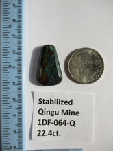 Load image into Gallery viewer, 22.4 ct. (27x17x6mm) Stabilized Qingu Mine (Hubei) Turquoise Cabochon Gemstone, 1DF 064