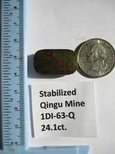 Load image into Gallery viewer, 24.1 ct. (26x15x6 mm) Stabilized Qingu Mine (Hubei) Turquoise Cabochon Gemstone, 1DJ 63