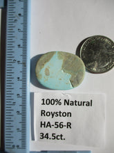 Load image into Gallery viewer, 34.5 ct (30.5x18x6 mm) 100% Natural Royston Turquoise Cabochon Gemstone, HA 56