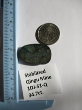 Load image into Gallery viewer, 34.7 ct. (33x21x6 mm) Stabilized Qingu Mine (Hubei) Turquoise Cabochon Gemstone, 1DJ 51