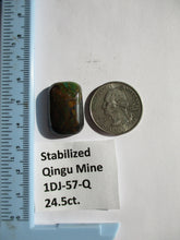 Load image into Gallery viewer, 24.5 ct. (24x16x6 mm) Stabilized Qingu Mine (Hubei) Turquoise Cabochon Gemstone, 1DJ 57