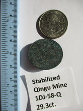 Load image into Gallery viewer, 29.3 ct. (26x24x6.5 mm) Stabilized Qingu Mine (Hubei) Turquoise Cabochon Gemstone, 1DJ 58