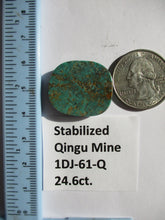Load image into Gallery viewer, 24.6 ct. (24.5x21x6 mm) Stabilized Qingu Mine (Hubei) Turquoise Cabochon Gemstone, 1DJ 61