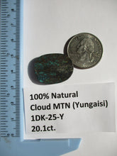 Load image into Gallery viewer, 20.1 ct. (25x19.5x5 mm) 100% Natural  Web Cloud Mountain (Yungaisi) Turquoise  Cabochon, Gemstone, # 1DK 25