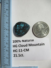 Load image into Gallery viewer, 21.1 ct. (23x21x5 mm) 100% Natural High Grade Web Cloud Mountain (Hubei)) Turquoise Cabochon Gemstone, HC 11