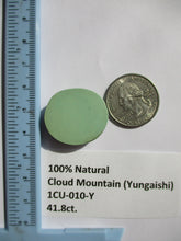 Load image into Gallery viewer, 41.8 ct. (27x24x8.5 mm) 100% Natural Cloud Mountain (Hubei) Turquoise Cabochon Gemstone, 1CU 010
