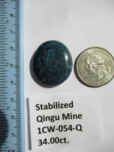 Load image into Gallery viewer, 34.0 ct. (28x24x6.5 mm) Stabilized Qingu Mine (Hubei) Turquoise Cabochon, Gemstone, 1CW 054