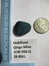 Load image into Gallery viewer, 28.4 ct. (24x20.5x7 mm) Stabilized Qingu Mine (Hubei) Turquoise Cabochon, Gemstone, 1CW 056