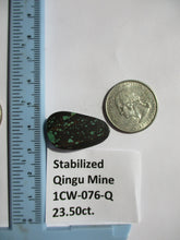 Load image into Gallery viewer, 23.5 ct. (27x16.5x8 mm) Stabilized Qingu Mine (Hubei) Turquoise Cabochon, Gemstone, 1CW 076