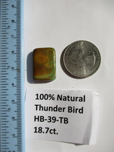 Load image into Gallery viewer, 18.7 ct. (21x15x5.5 mm) 100% Natural Thunderbird Turquoise Cabochon Gemstone, HB 39