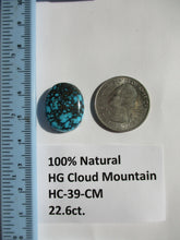 Load image into Gallery viewer, 22.6 ct. (22x17x7 mm) 100% Natural High Grade Web Cloud Mountain (Hubei)) Turquoise Cabochon Gemstone, HC 39
